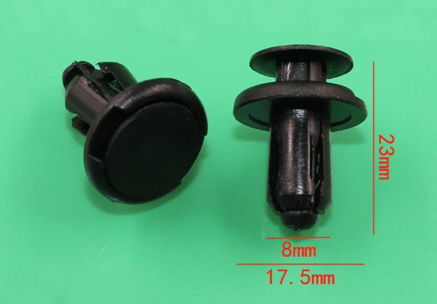 Soillar Front Bumper Retainer Clips For Toyota Corolla 2009-2019 - Black/White, 15078238