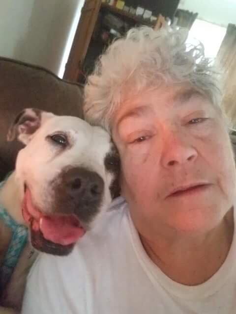 granny and dog